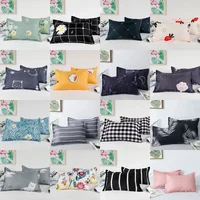 Home Neck pillow 40x60cm Pure Color Stitching Lattice Decorative pillow Simplicity Student Dormitory Single pillow 1