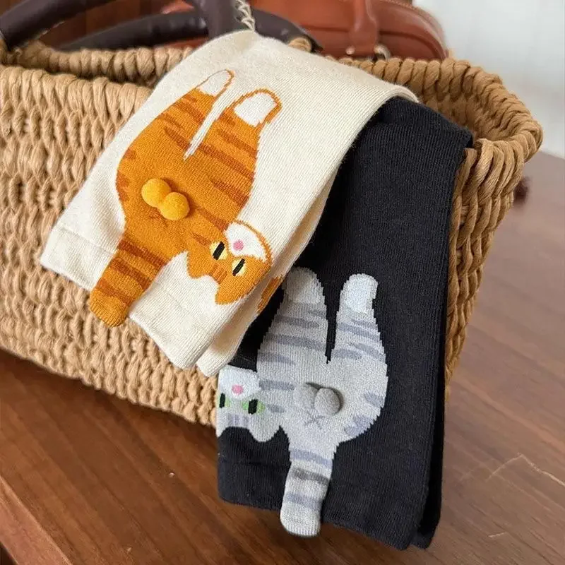 Katzensocken für Damen und Herren, Weihnachtsgeschenk, Neuheit, lustige Socken, süße Katzensocke mit Kugeln, bestes Geschenk für Paar, Katzenliebhaber – Detail 1
