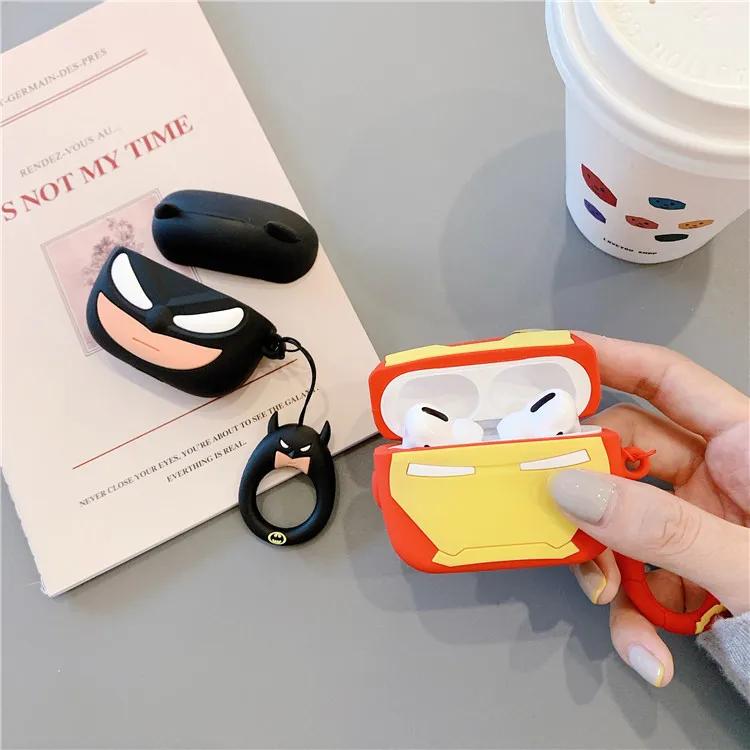 Spider-Man 3D Cartoon Silicone Shockproof Earphone Case