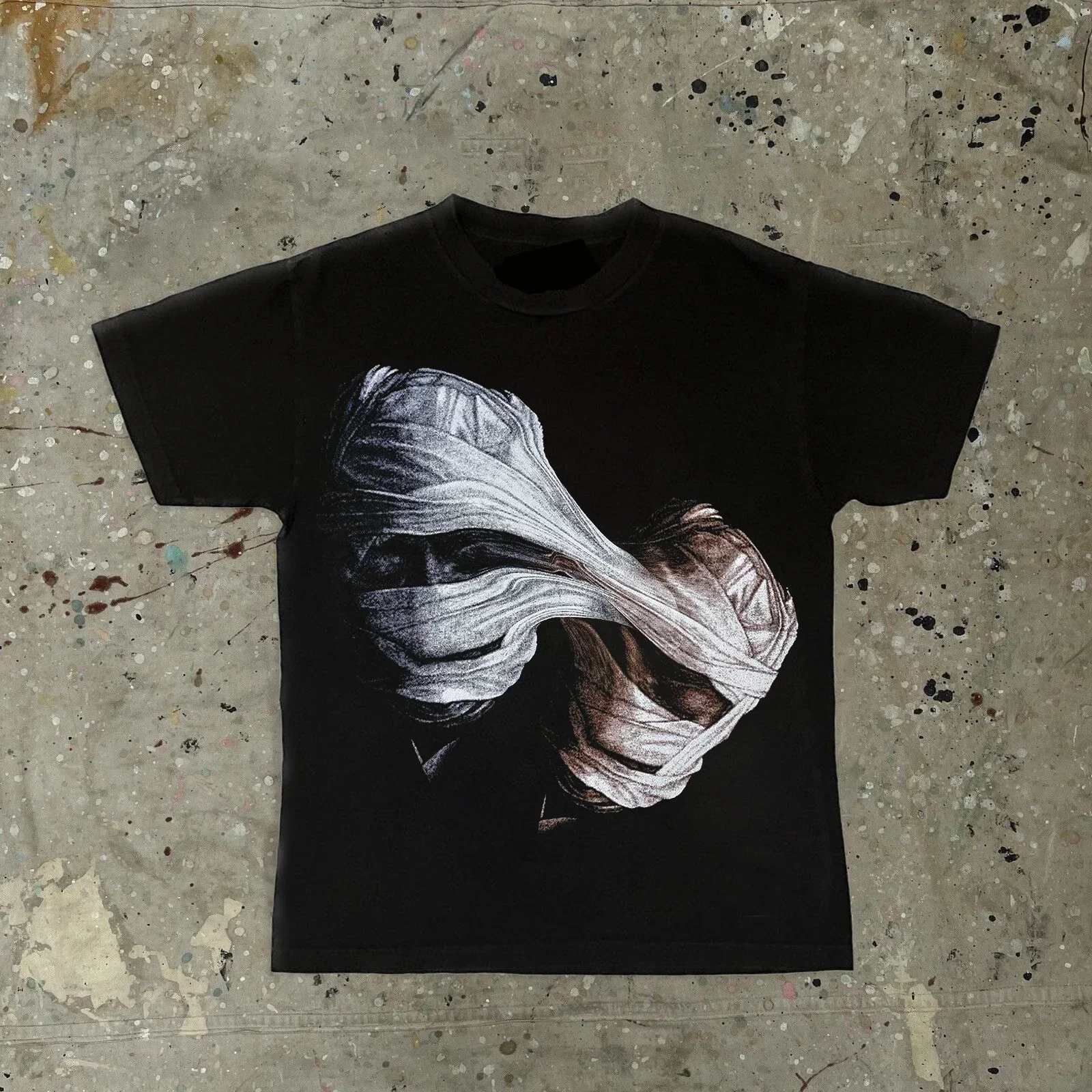 Y2K Harajuku New T Shirt Men Fearless Hip Hop Gothic Graphic Oversized Cotton Tshirt Punk Short Sleeved Street Wear Casual Tees 3