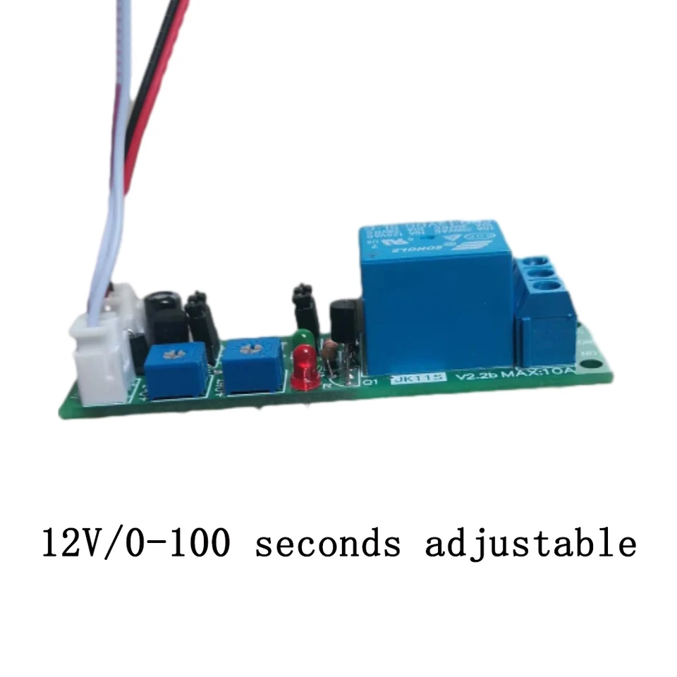 Modulo Relè Timer Di Ritardo 5V/12V/24V Con Memoria E Anti-inversione – Regolabile 0,1-120s Per Automazione E Controllo