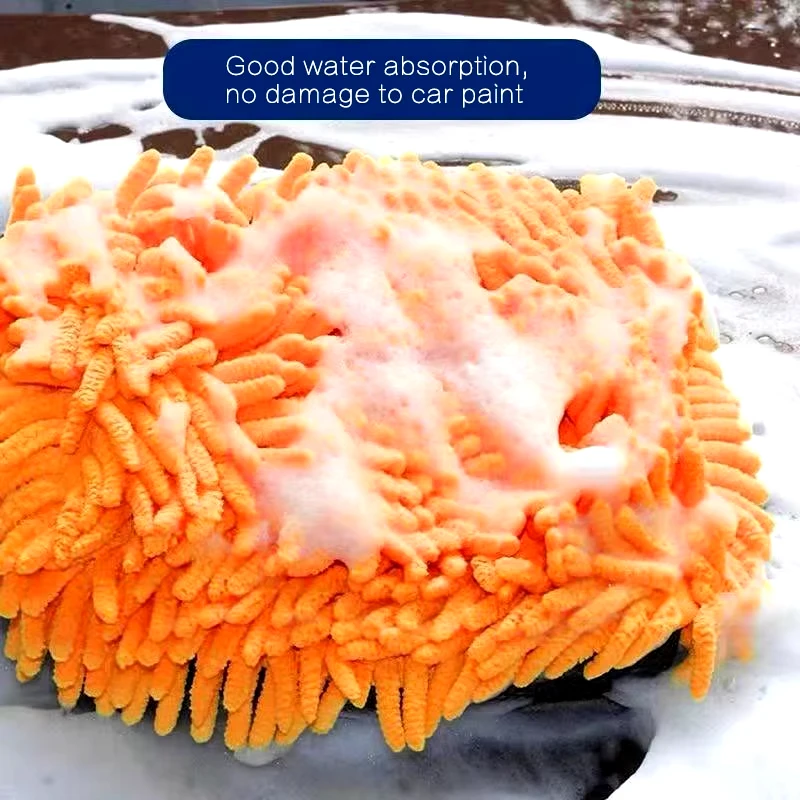 Super Absorbent Car Wash Mitt Microfiber Chenille Waterproof  Wash Glove Washing Brushes for Home Cleaning Energy Class A