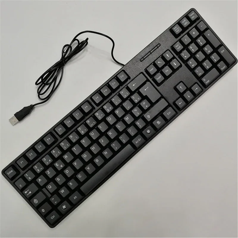 Multilingual Keycaps USB Wired Gaming Keyboard with 104 Keys