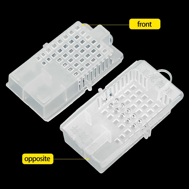 Description Picture 6 of item10 Pcs Queen Bee Cages Transparent Push-pull Queen Cage Bee Transport Prisoner Box Beekeeping Apiculture Beekeeper Rearing Tools