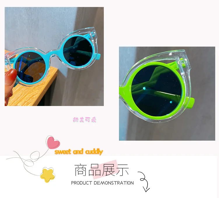 New Children Colors Fashion Round Cool Sunglasses Boys Girls Vintage Sunglasses Sunscreen UV Protection Classic Kids_voghion.com