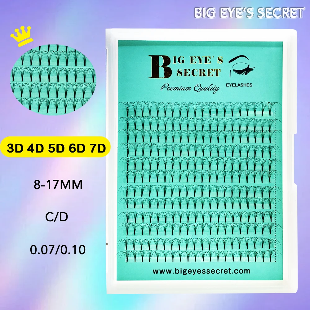 

Short Stem Russian C/D Curl Easy Fan Eyelash Pre Made Fans Individual Natural Soft Mink Lashes Volume Fans