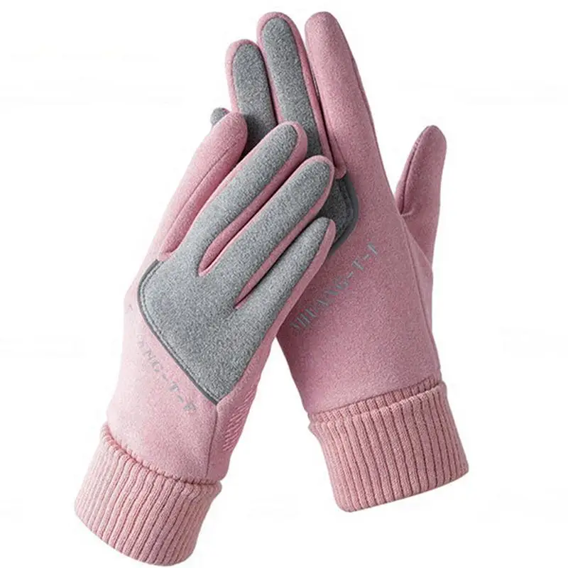 

Thickened Touch Screen Gloveswomen Winter Warm Gloves Full Finger Mittens Girls Outdoor Spor Cycling Snowboard Non-Slip Gloves