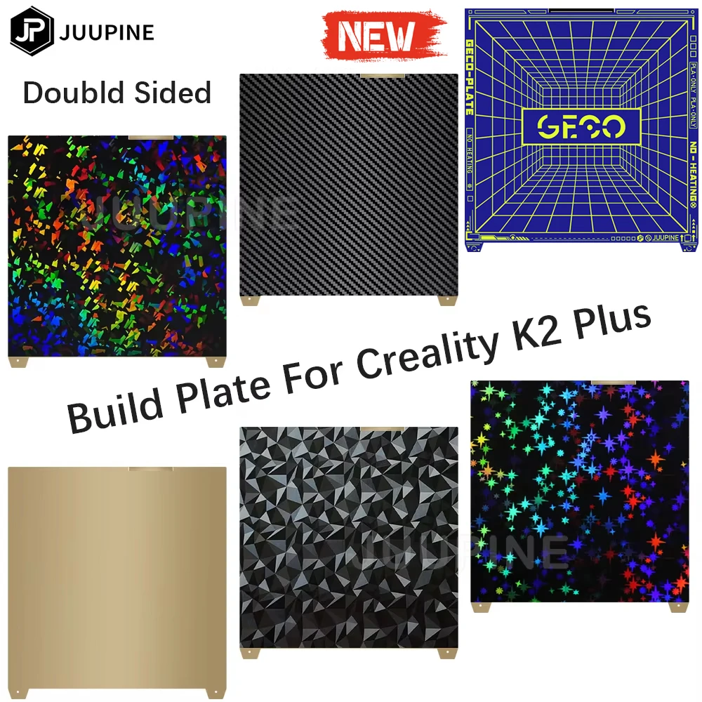 Creality K2 PLUS Enhanced PEI Textured Build Plate - 370x370mm Spring Steel Sheet for 3D Printer Heated Bed