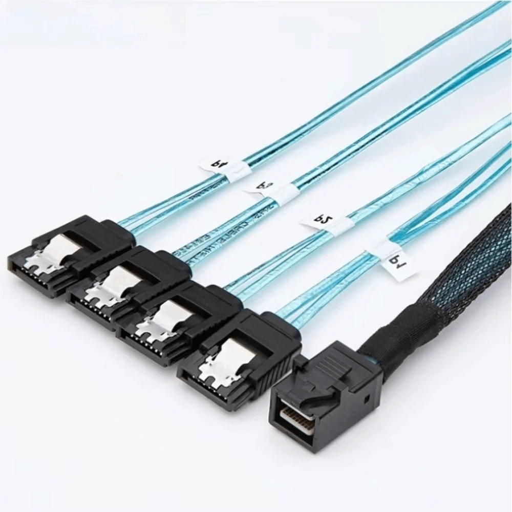 High-Speed 12G Data Transfer HD Mini SAS Cable with 4-Port Internal Adapter - Multiple Length Options