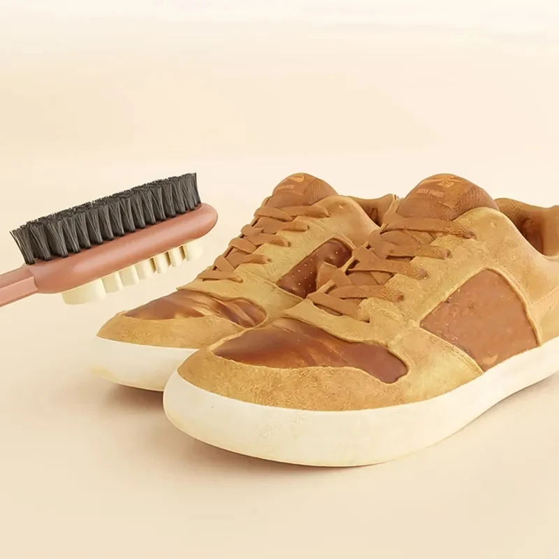 Double-Sided Cleaning Brush Suede Nubuck Boots Fit For Rubber Shoe Brush Stain Dust Shoe Brush Steel Plastic Rubber Boot Cleaner