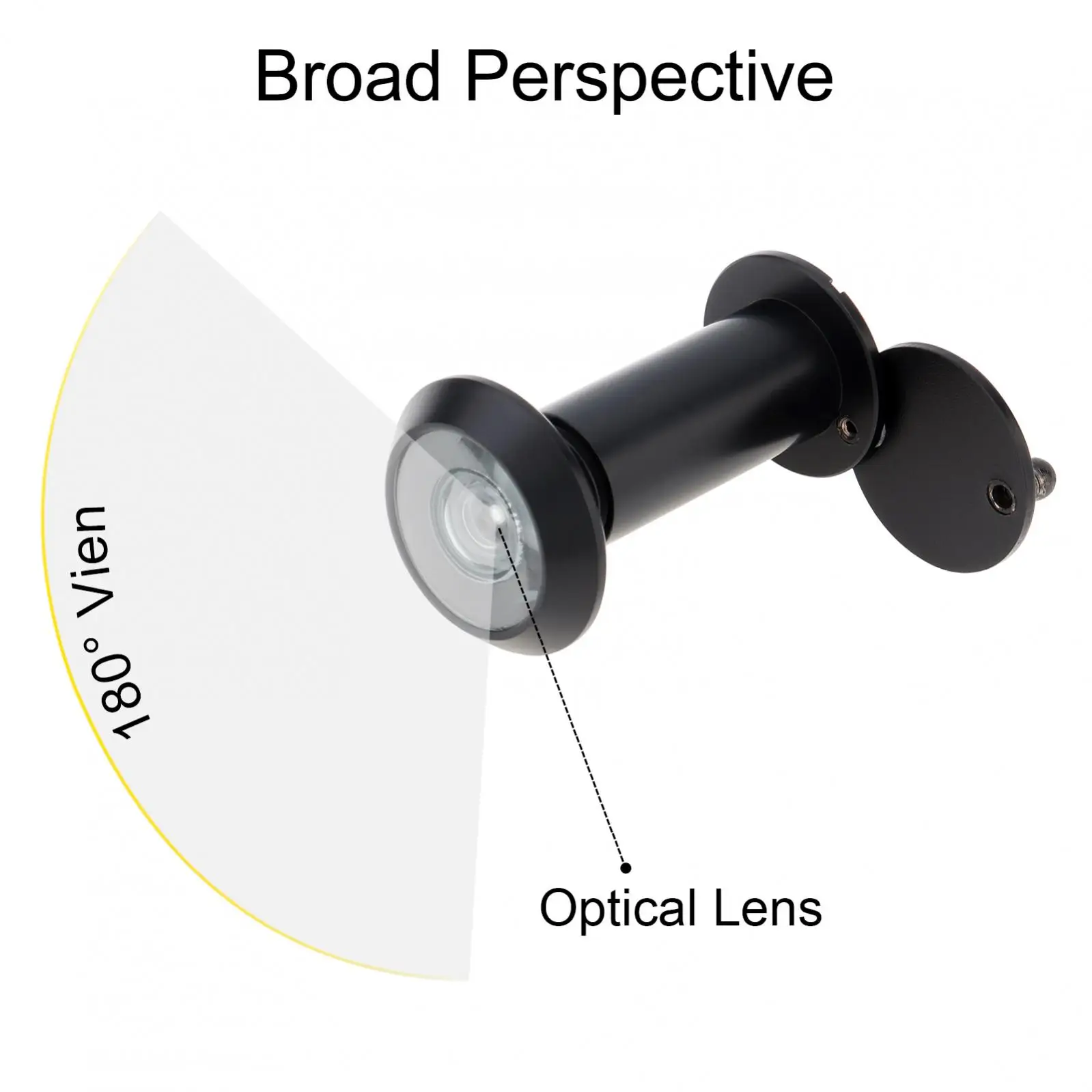 보안 엿보기 구멍 HD 문짝 뷰어, 34-59mm 문짝 두께, 회전 프라이버시 커버 포함, 14mm, 180 도