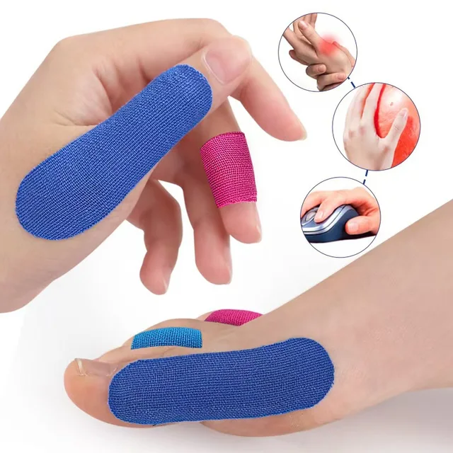 10/20/50/100pcs Sports Elastic Finger Guard Thumb Fixation Support Anti-friction Bowling Basketball Sports Finger Guard Tape 6