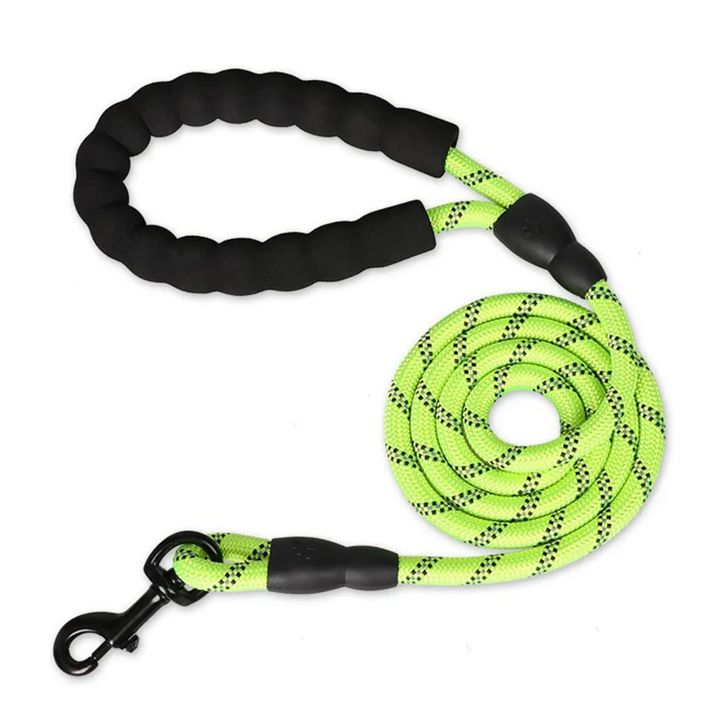 1.5M Long Pet Leash Reflective Strong Dog Leash With Comfortable Padded Handle Heavy Duty Training Durable Nylon Rope Leashes 