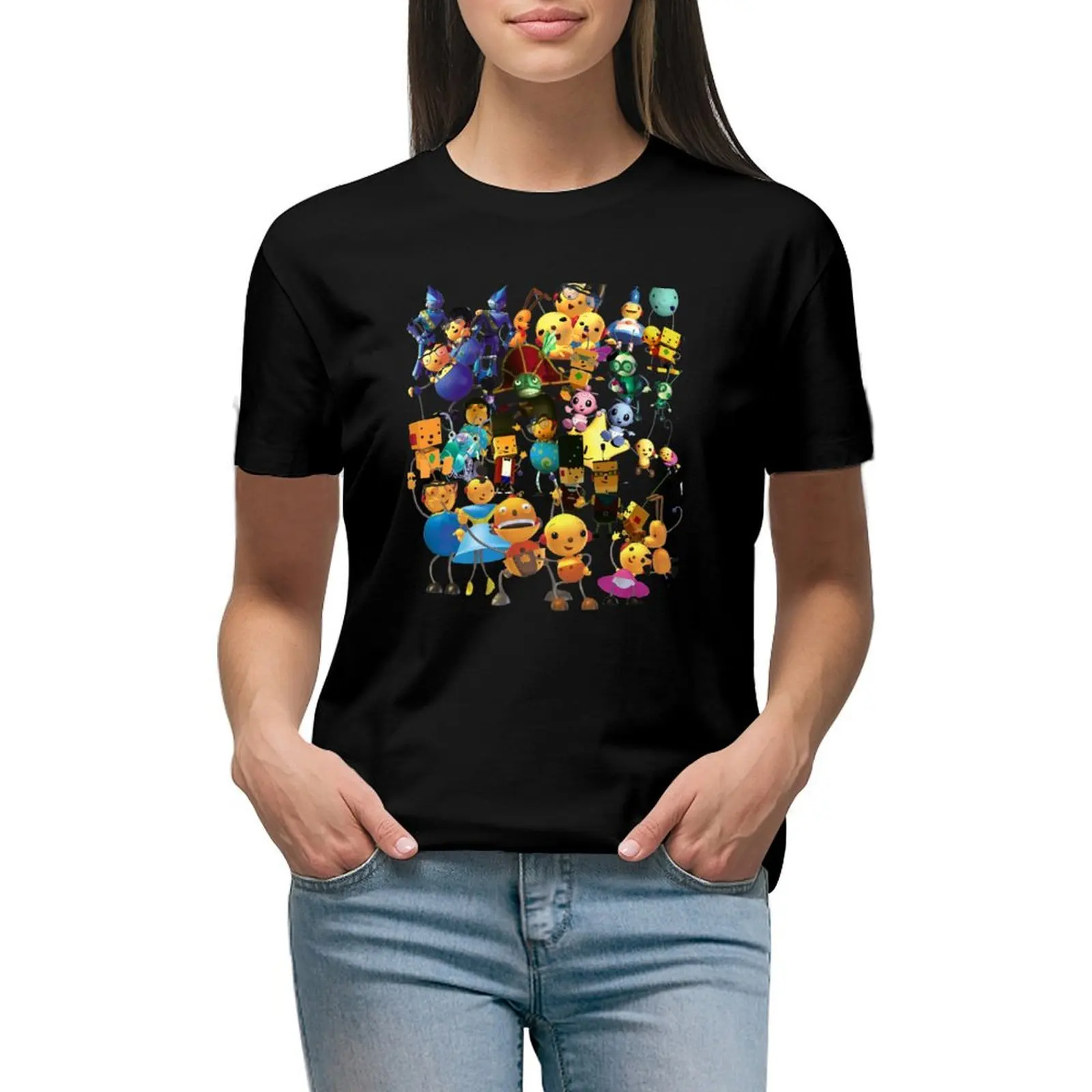 Rolie Polie Olie Group Shot Design T-Shirt Kawaii Vestiti Abbigliamento Femminile Magliette Per Donna Grafica