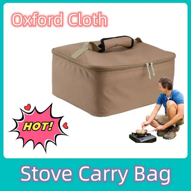 Outdoor Stove Carry Bag Camping Stove Storage Bag Portable Burner Carrier Camp Oxford Cloth Storage Organizer