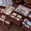 80pcs/pack Classic Retro Memo Material Paper Pack DIY Scrapbook Background Decoration Album Envelope Diary Bookmark Stationery 1