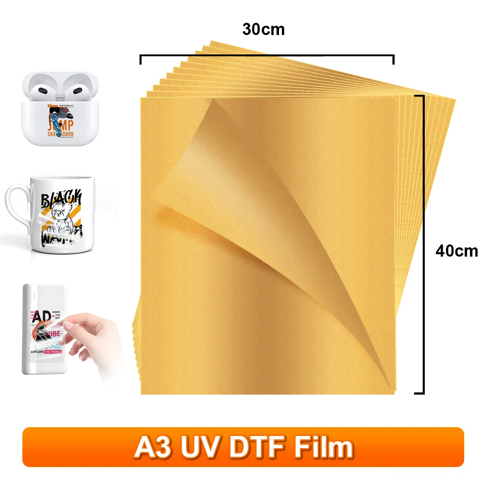 A3 DTF Film 197枚入り A3 UV DTF A film transfer sticker UV DTF Printer direct