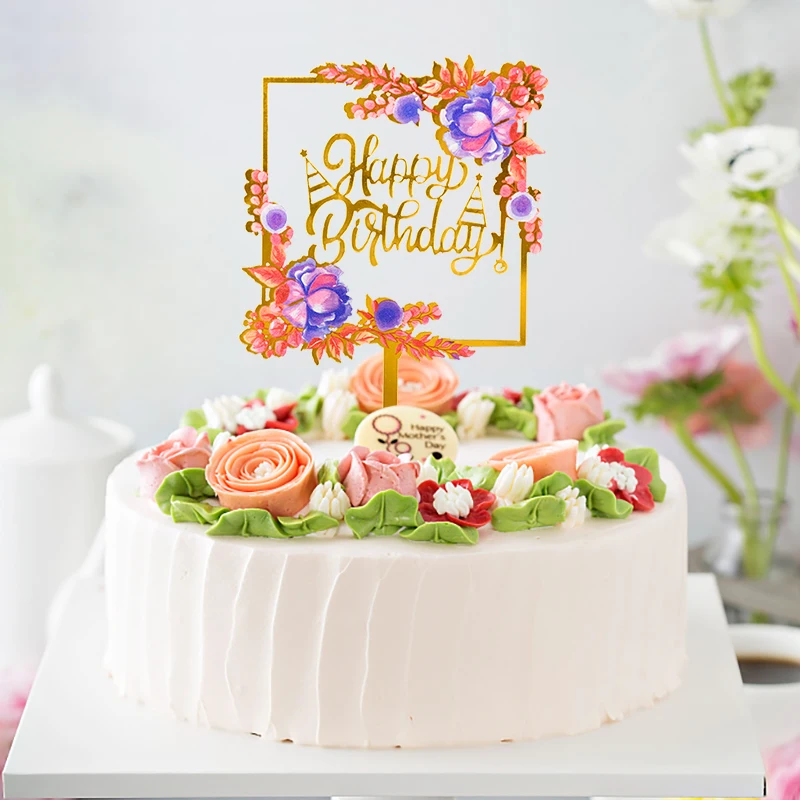 Happy Birthday Love Cake Topper Acrylic Sheets For Cricut Birthday Party  Decoration Supplies KD1 From Santi, $0.24