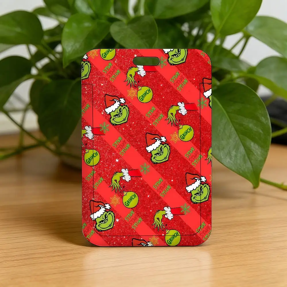 CARTOON Film Weihnachts-Grinch ID-Kartenhalter mit Umhängeband, Anhänger, Türhalter, Schlüsselanhänger, Arbeitsausweishülle, Geschenk – Detail 8