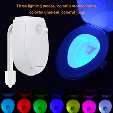 

New Motion Sensor Toilet Seat Night Light 8 Colors Hygienic Sleek Backlight for Toilet Bowl LED Luminaria Lamp WC Toilet Light