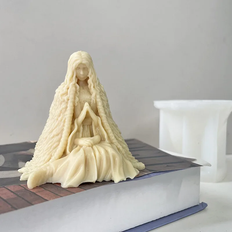 

Halloween Decor Witch Scented Candle Silicone Mold DIY Ornament Aromatherapy Plaster Easter Mold Dark Department Room Decor