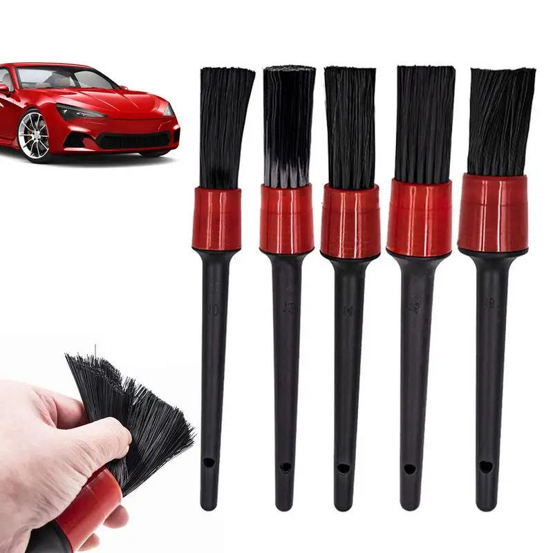 

Car Air Vent Cleaning Brush Automotive AC Vent Detailing Brush Duster Kit 5 Pack Soft Bristle Dust Collector Cleaning Brush For