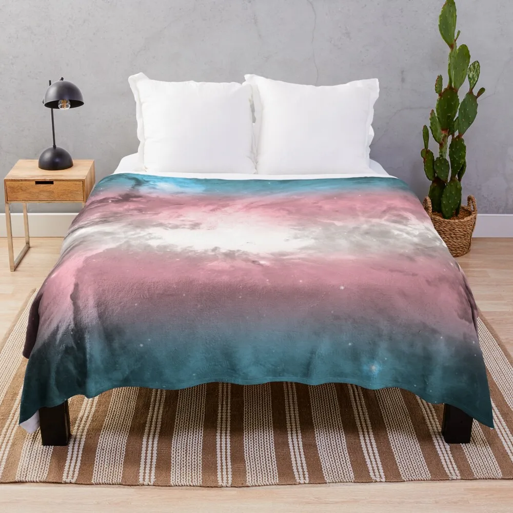 

Transgender Pride Nebula Throw Blanket anime Soft Plush Plaid