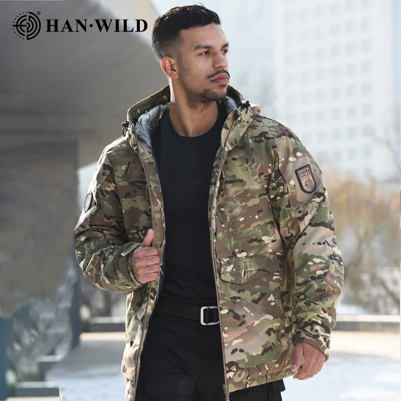 Men Tactical Shirts Tactical Jacket Men Winter Heat Reflective Jackets Warm Thickening Windbreaker Windproof Hunting Airsoft Hiking Combat Coats