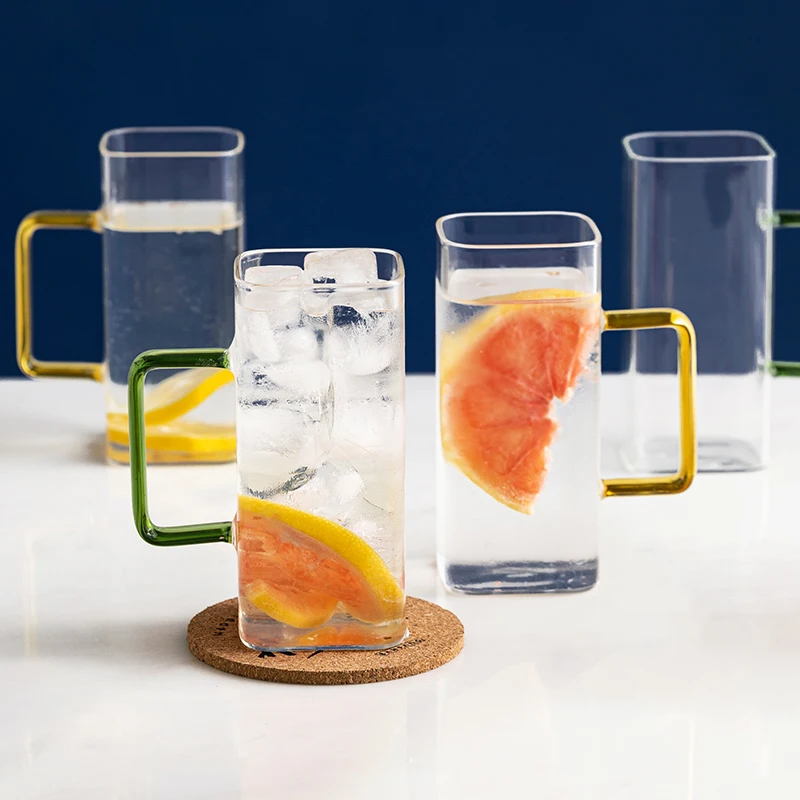 Glass Handgrip Mug Glass Cup Handle Glass Beer Mugs Glass Milk