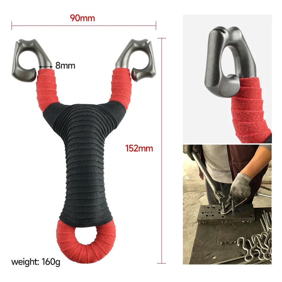 

8mm Extended Cold Bend Slingsshot Reversed Stainless Steel Dual Purpose Fixed Point Slingshot Outdoor Hunting Shoot Tirachinas
