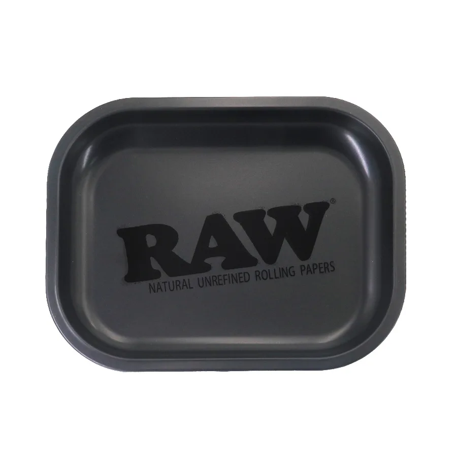 Matte Black Metal Rolling Tray 18x14cm Tin Plated Container Cigar Cmoking Accessories Storage Tray 5