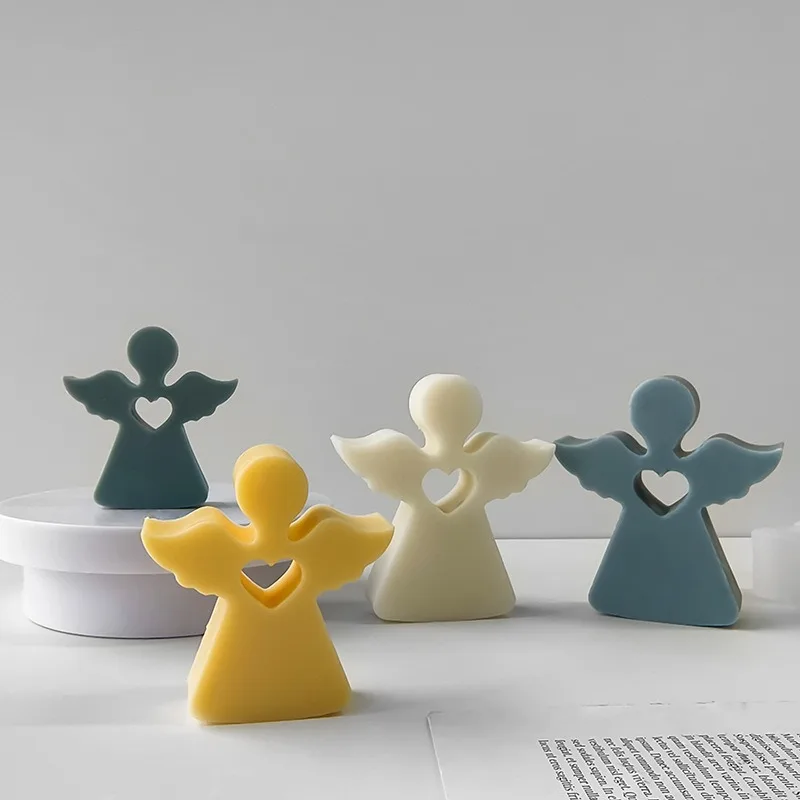 Silicone Mold for Angel Candle Gypsum Car Mounted Incense Expanding Gypsum Decoration Easter Aromatherapy Candle