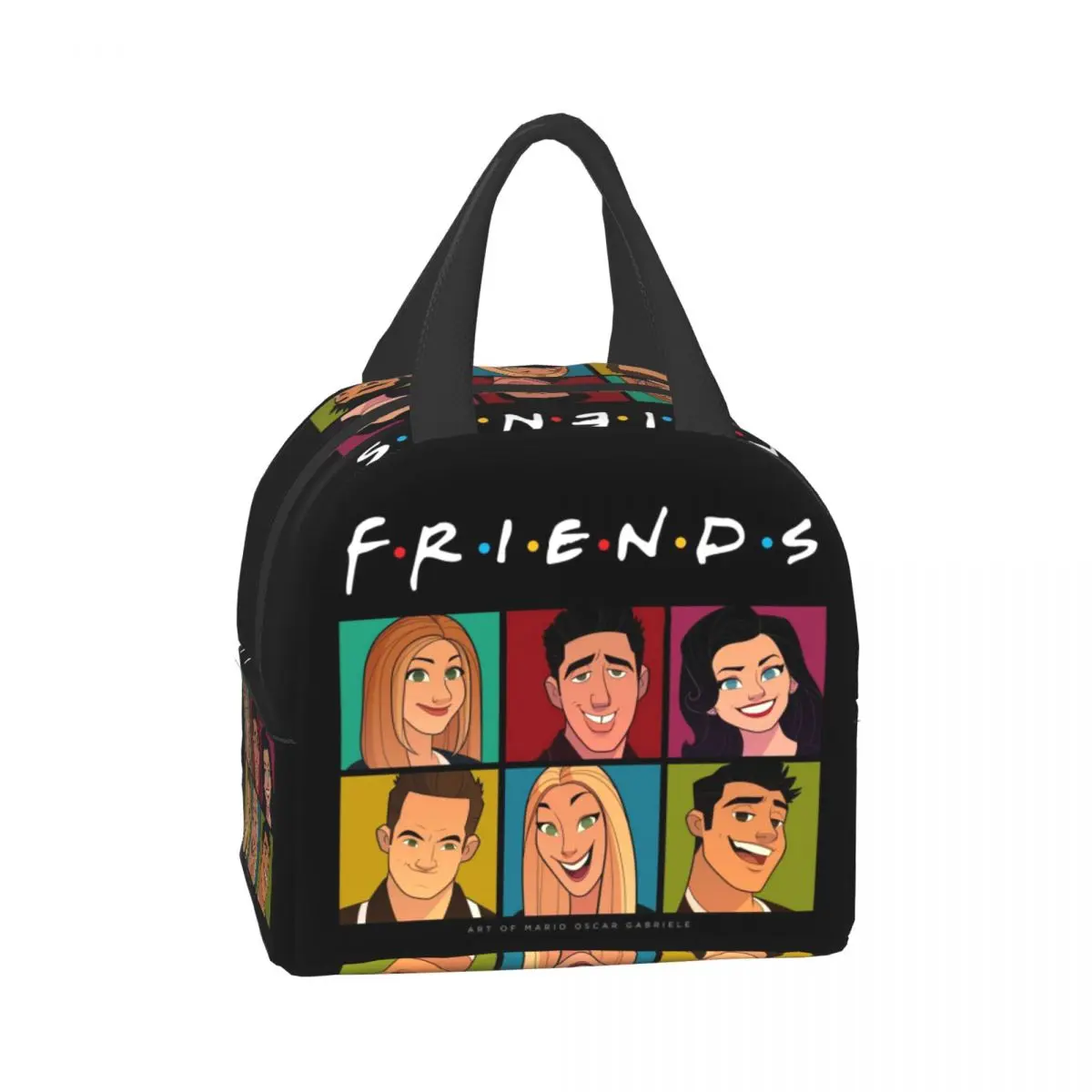 Cartoon Anime Friends Lunch Bag Women Cooler Warm Insulated Lunch Box for Kids School Children Food Portable Storage Bags