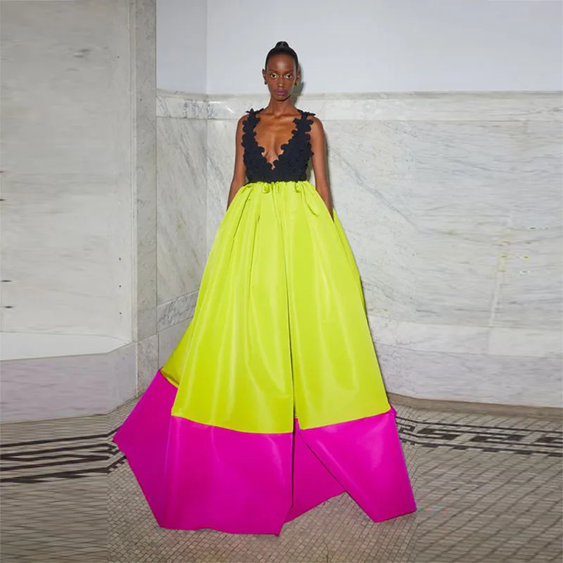 candy-color-long-skirts-african-girls-satin-a-line-lady-skirts-women-formal-wear-party-gowns-floor-length-high-waist-skirt