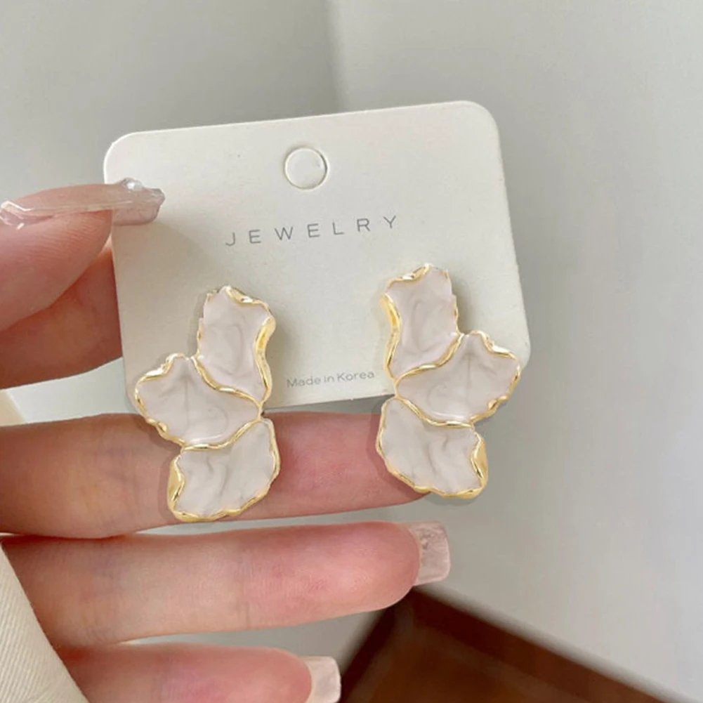 Irregular Petal Earring Trendy Jewelry Gift Flower Dangle Earrings Flower Stud Earrings for Women