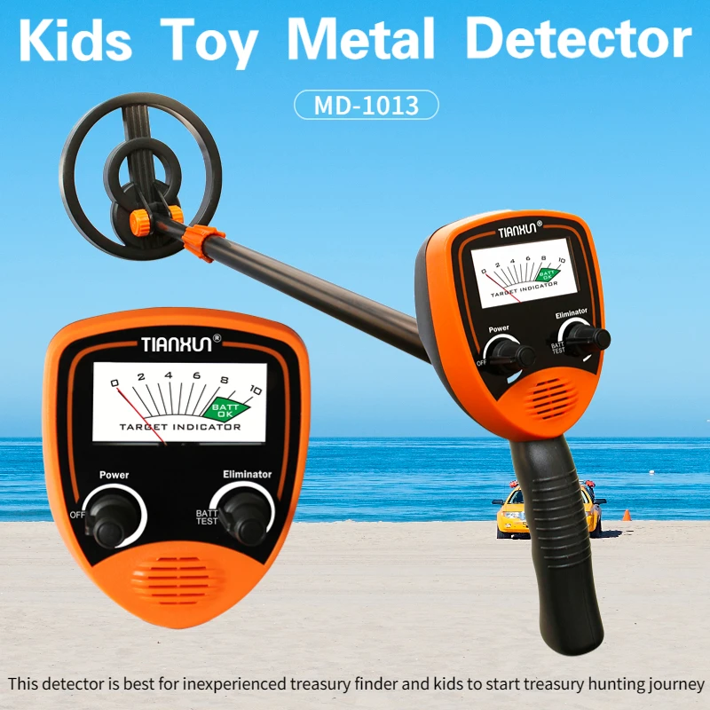 MD1013 Kids Treasure Hunting Metal Searching Beach Gold Sensitive Metal