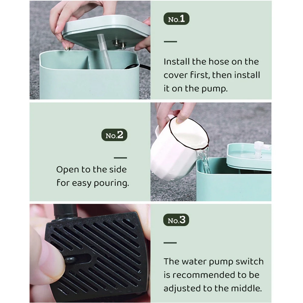 Title 7, 1.5L Automatic Cat Water Fountain USB Electric ...