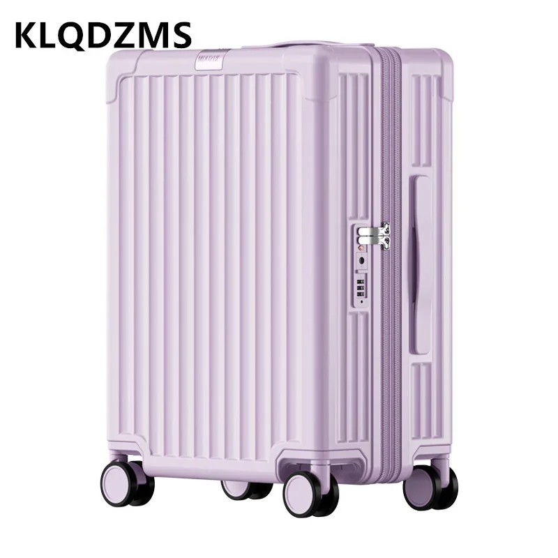 KLQDZMS 20"24Inch Expandable Luggage ABS + PC Boarding Box Women's Cart Case Cart Type Travel Bag Passenger Cabin Suitcase