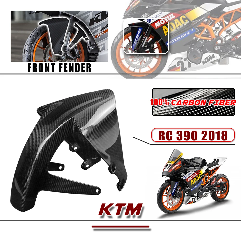

Переднее крыло из углеродного волокна для KTM RC390 2018 2019 20220 2021 2022 100% детали корпуса обтекатель для живота мотоцикла
