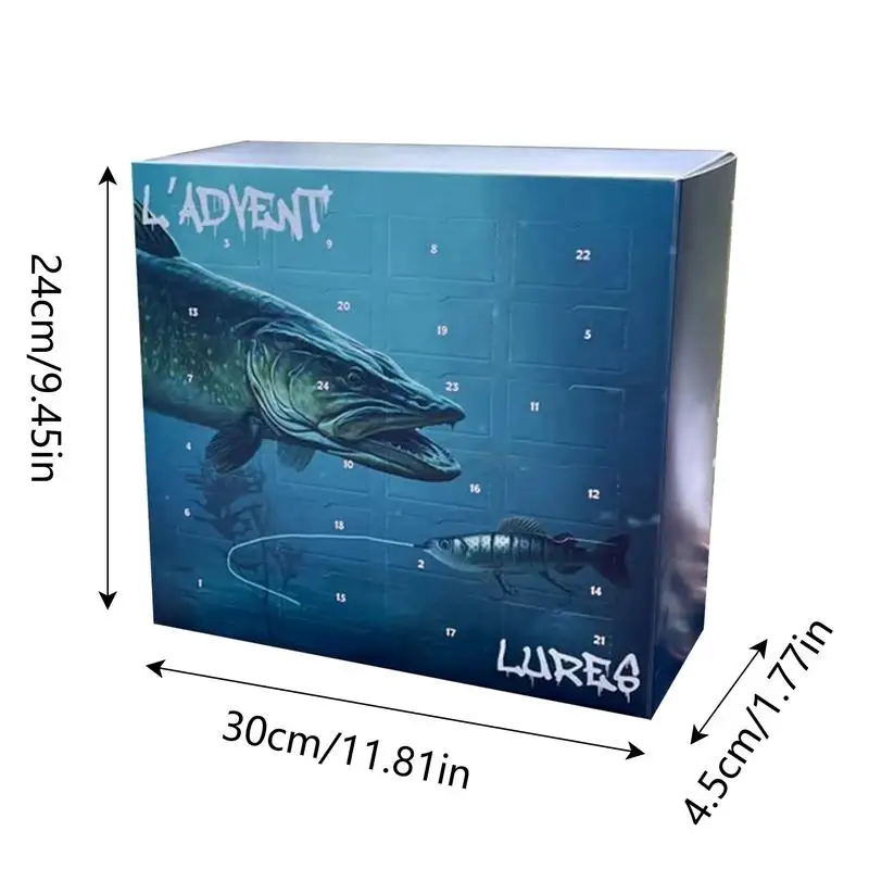 Christmas Fishing Advent Calendar 24 Days Lures Set