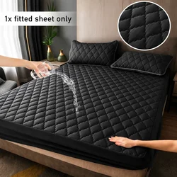 Deluxe 3 - Layer Quilted Waterproof Mattress Protector - 150×200cm (Black)