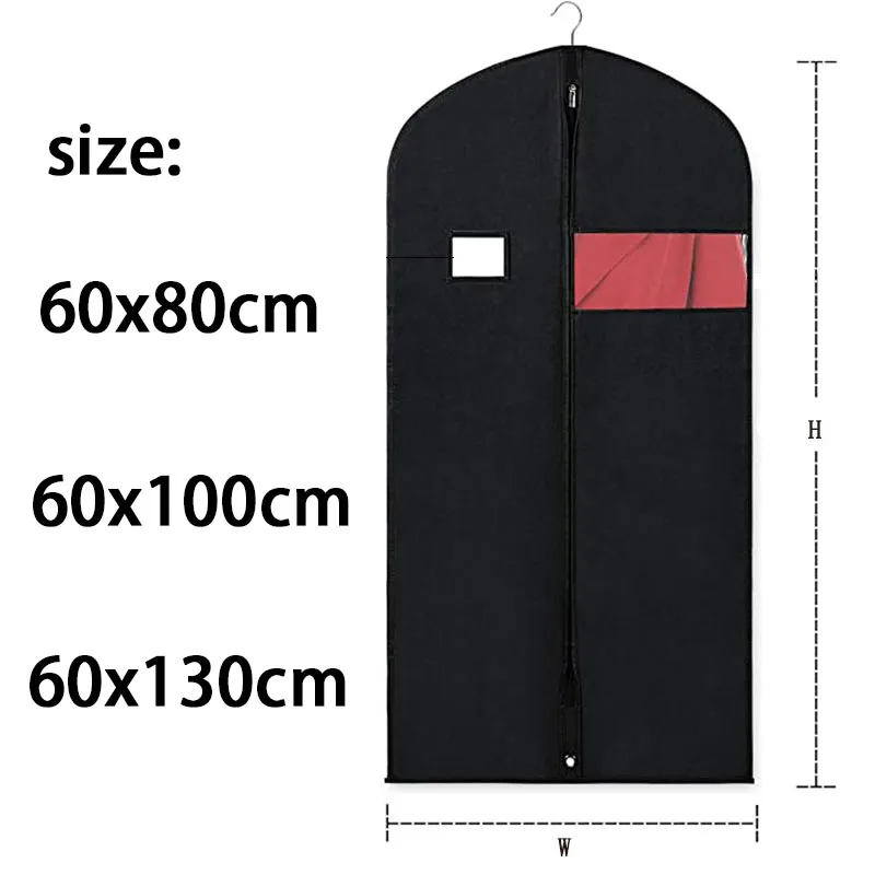 Dustproof Clothing Covers Waterproof Clothes Dust Cover Coat Suit Dress Protector Hanging Garment Bags Closet Organizer - 6