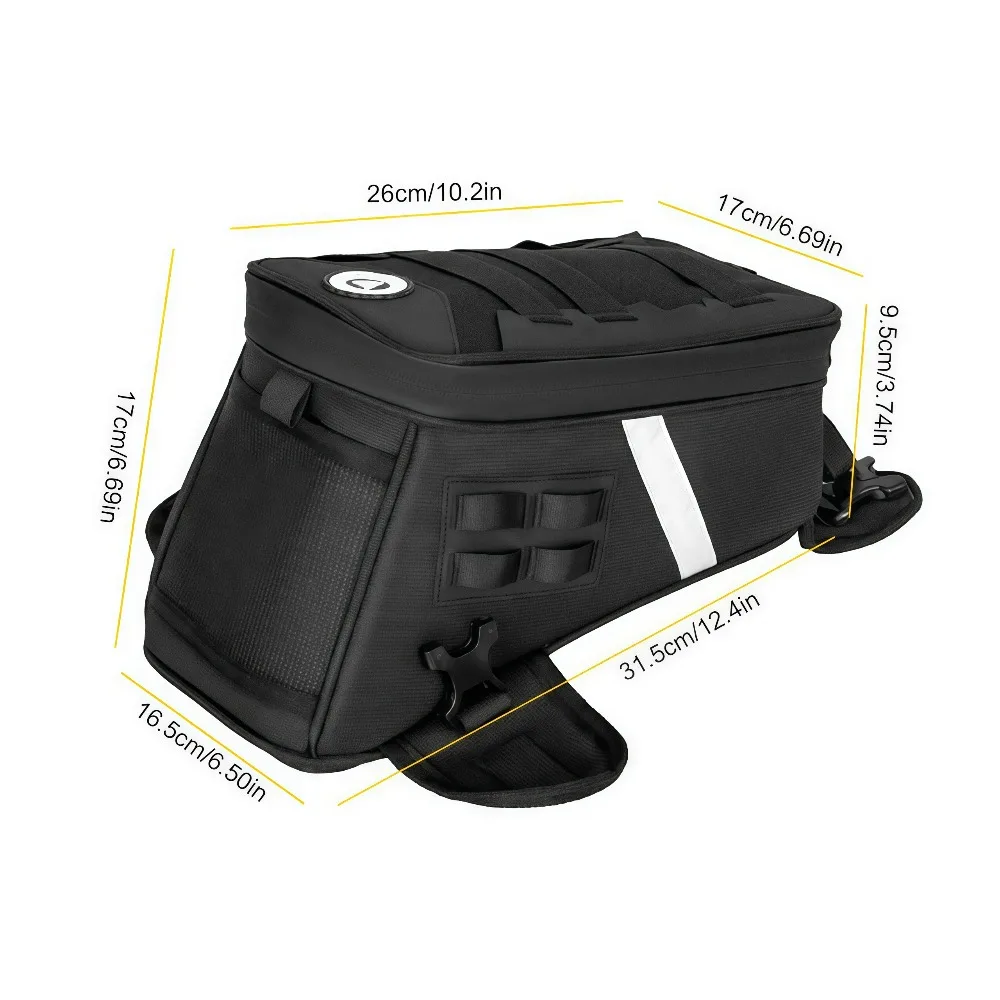 Versatile 5L Motorcycle Tank & Thigh Bag with Multi-Position Carry Options