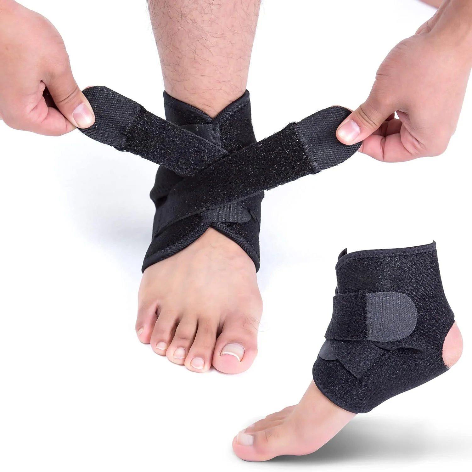 Ankle Support Frame Breathable Neoprene Sleeve Adjustable 1 piece pack ankle support