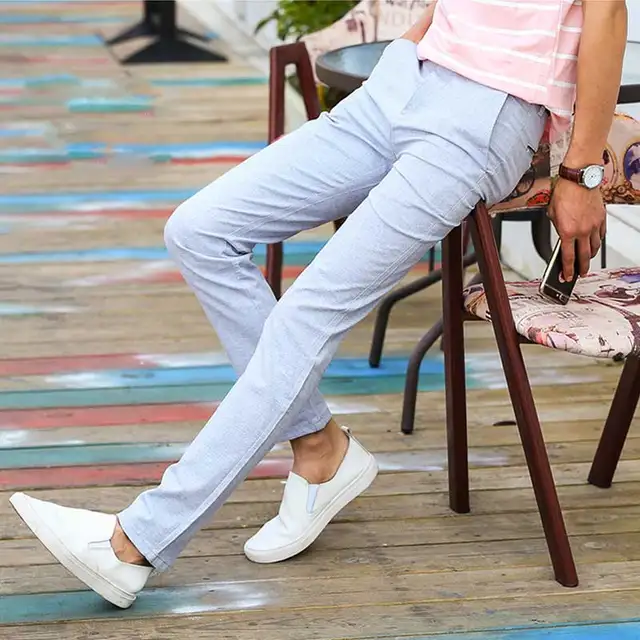 Spring Summer Thin Casual Pants Men 