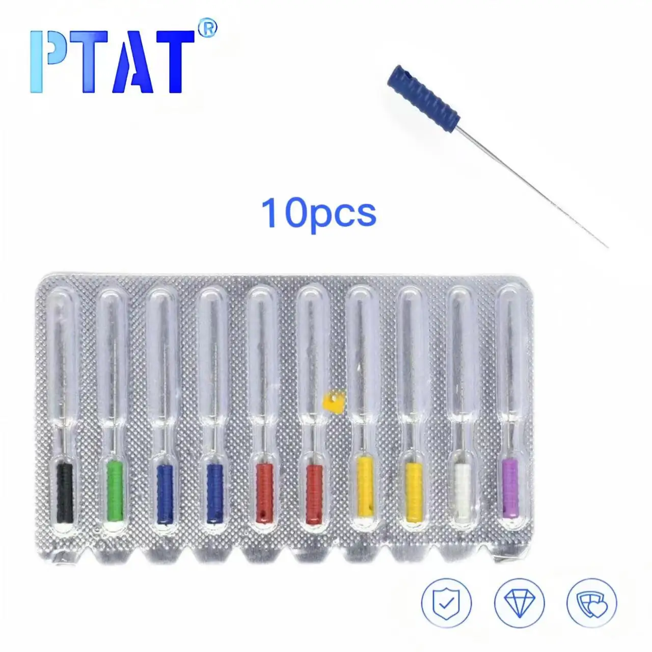 10pcs/pack Stainless Steel Dental Barbed Broaches 06 Root Canal