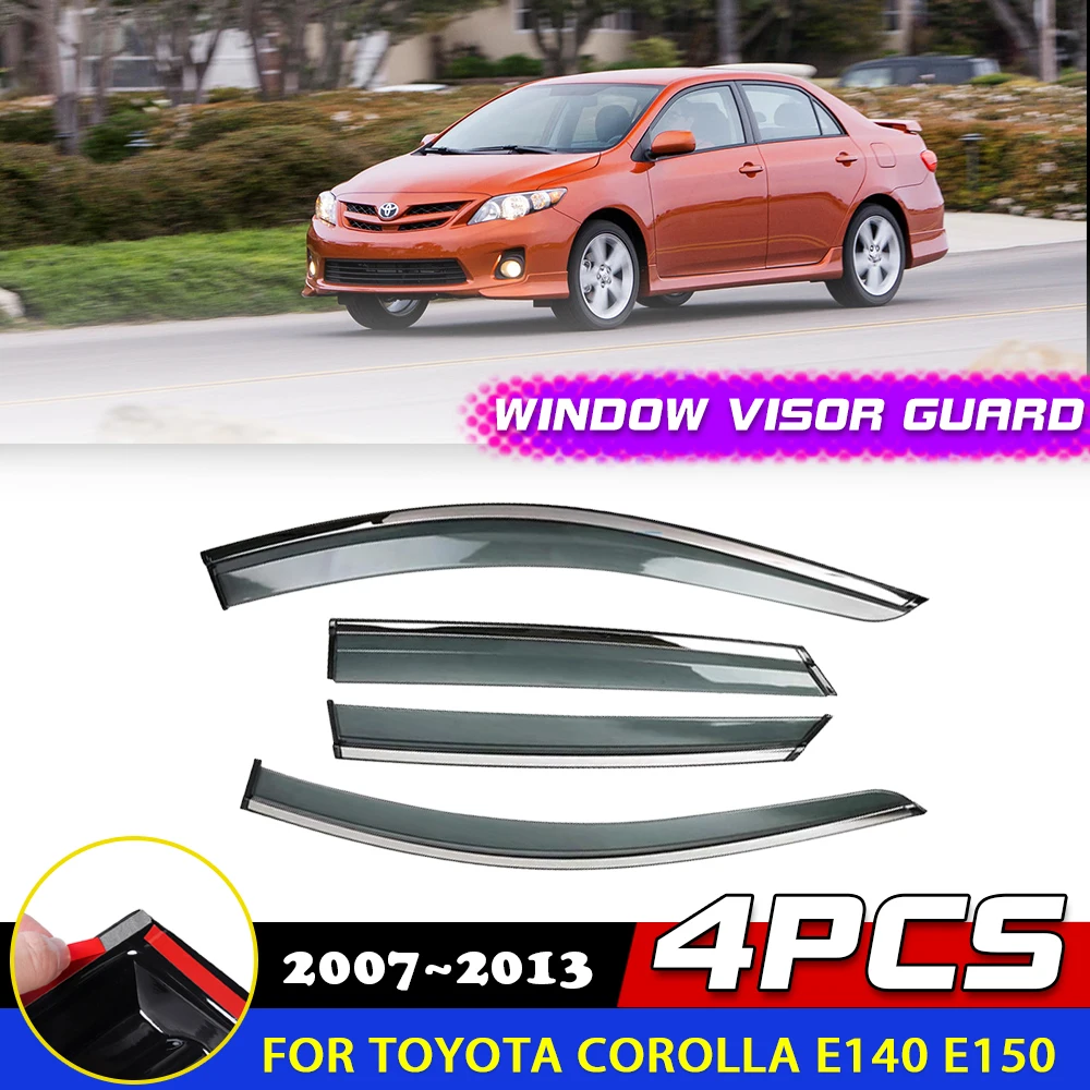 

Car Windows Visor for Toyota Corolla E140 E150 AXIO Altis Ascent 2007~2013 Deflector Awnings Sun Rain Eyebrow Accessories 2008