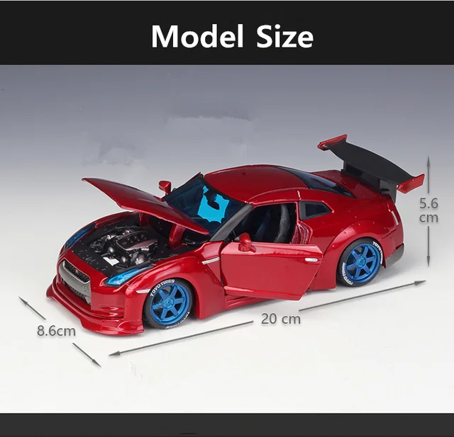 Maisto 1:24 2009 Nissan GTR Tokyo Drift Alloy Sports Car