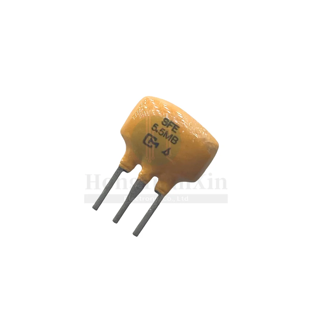 100PCS/ SFE5.5MB original Murata ceramic filter SFE5.5MBF 5.5MHZ 5.5M straight plug three-legged spot