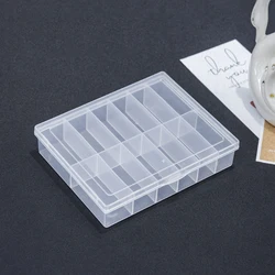 Transparent Dust - Proof Nail Kit Organizer with 12 - Grid Flip Top Storage (Transparent)